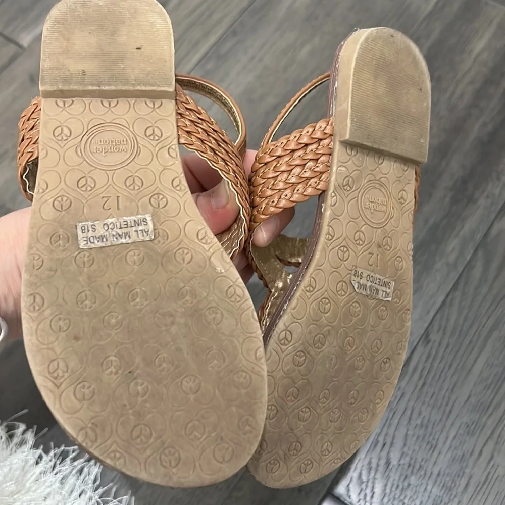 Toddler girl braided thong sandals